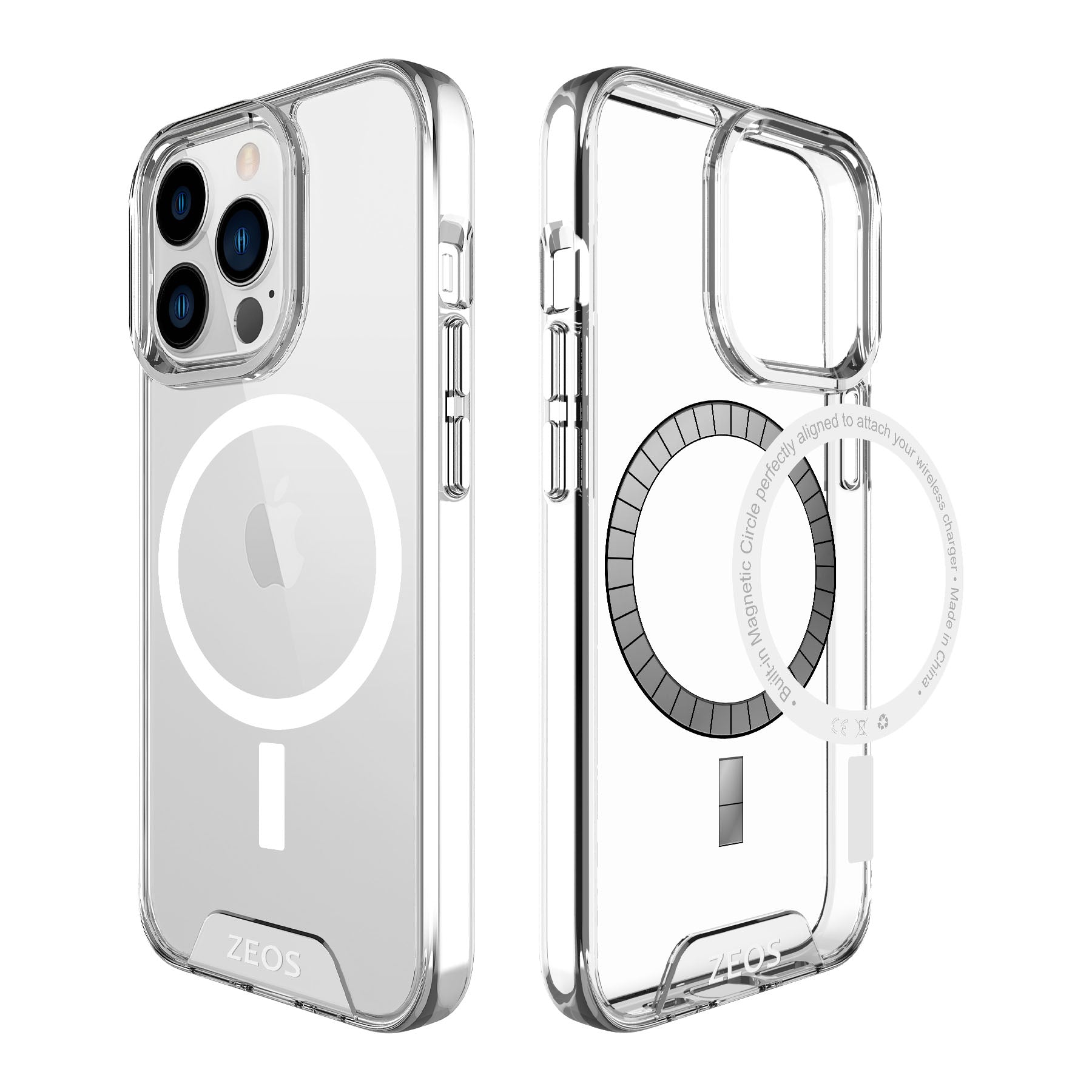 ZEOS KLARITY-MS Magnetic Protective Clear CASE for iPhone 13 Pro Max